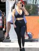 Kourtney Kardashian Cleavage at a Boxing Class in Los Angeles