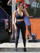 Kourtney Kardashian Cleavage at a Boxing Class in Los Angeles
