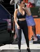 Kourtney Kardashian Cleavage at a Boxing Class in Los Angeles