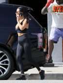 Kourtney Kardashian Cleavage at a Boxing Class in Los Angeles