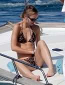 Lily-Rose Depp Booty in Bikini on a Yacht in Capri
