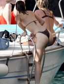 Lily-Rose Depp Booty in Bikini on a Yacht in Capri