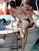 Lily-Rose Depp Booty in Bikini on a Yacht in Capri