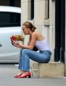 Lily-Rose Depp Braless, Out in New York