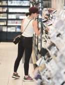 Lucy Hale Booty at Gas Station and Shopping in LA