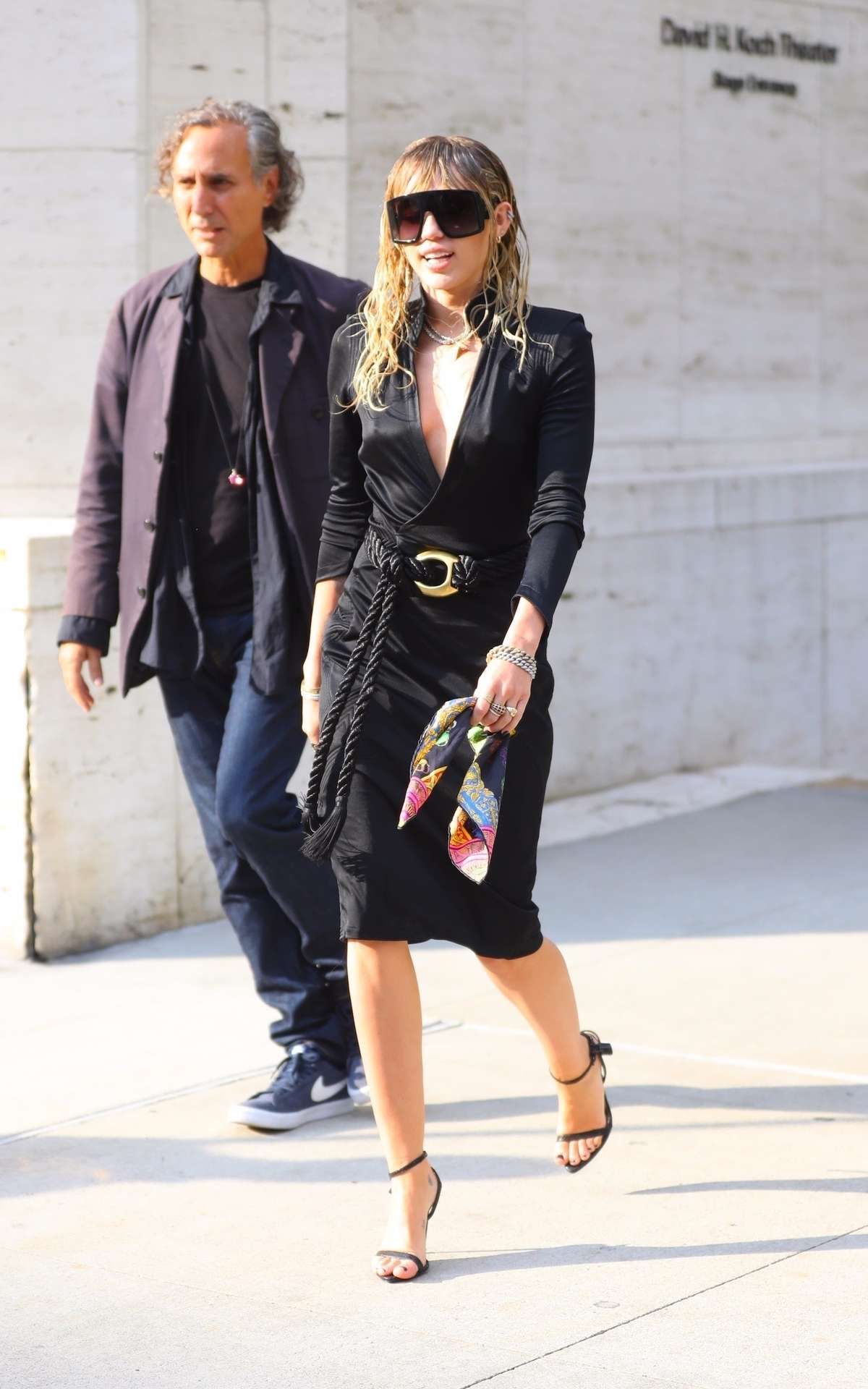 Miley Cyrus Braless, Out in NYC