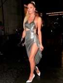 Paris Hilton Upskirt at KKW X Winnie Event at L’avenue in New York