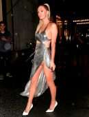 Paris Hilton Upskirt at KKW X Winnie Event at L’avenue in New York