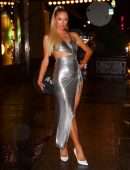 Paris Hilton Upskirt at KKW X Winnie Event at L’avenue in New York