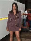 Priyanka Chopra Leggy Outside the Set of a New Movie