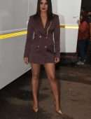 Priyanka Chopra Leggy Outside the Set of a New Movie