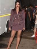 Priyanka Chopra Leggy Outside the Set of a New Movie