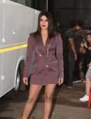 Priyanka Chopra Leggy Outside the Set of a New Movie