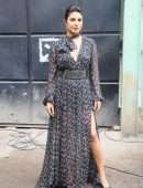 Priyanka Chopra Leggy Outside the Set of a New Movie