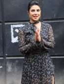 Priyanka Chopra Leggy Outside the Set of a New Movie