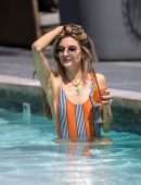 Rachel McCord Booty in Swimsut at a Pool in Hollywood