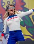 Rita Ora Performing Onstage at Lollapalooza Festival in Berlin