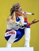 Rita Ora Performing Onstage at Lollapalooza Festival in Berlin