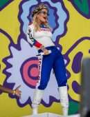 Rita Ora Performing Onstage at Lollapalooza Festival in Berlin