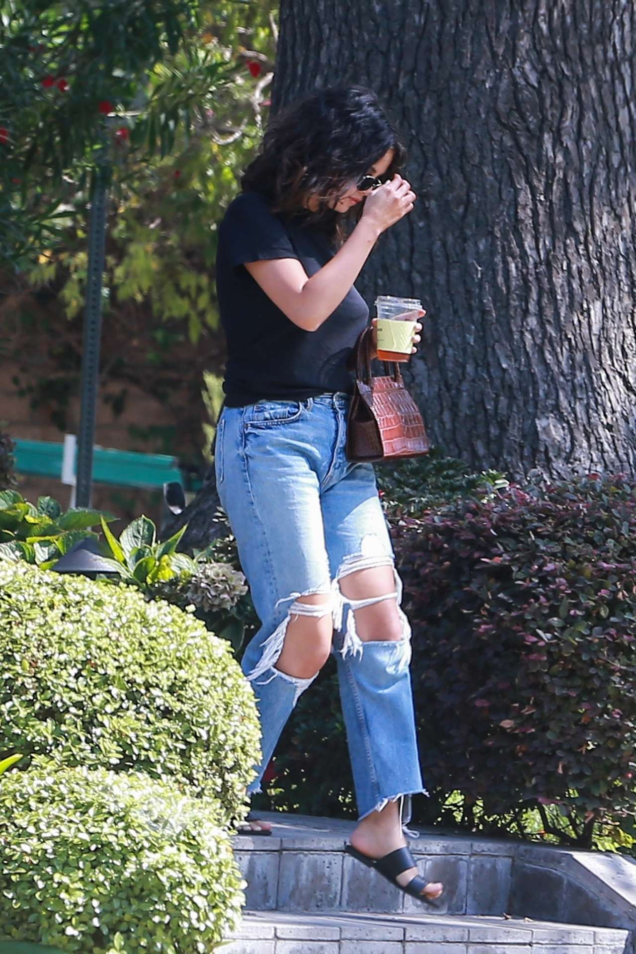 Selena Gomez Stops by a Friend's House in LA