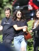 Selena Gomez Stops by a Friend's House in LA