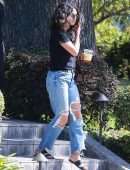 Selena Gomez Stops by a Friend's House in LA