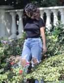 Selena Gomez Stops by a Friend's House in LA