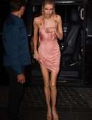 Stella Maxwell Braless at Versace Fashion Show After Party in Milan