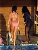 Tulisa Contostavlos Booty in Bikini by Poolside in Greece