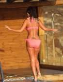 Tulisa Contostavlos Booty in Bikini by Poolside in Greece