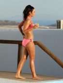 Tulisa Contostavlos Booty in Bikini by Poolside in Greece