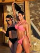 Tulisa Contostavlos Booty in Bikini by Poolside in Greece