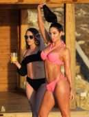 Tulisa Contostavlos Booty in Bikini by Poolside in Greece