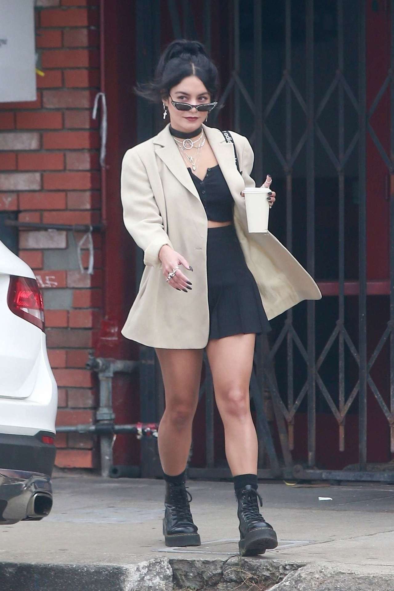 Vanessa Hudgens Leggy, Out for Coffee in Los Feliz