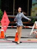 Victoria Justice Upskirt on the Set of a Photoshoot in New York