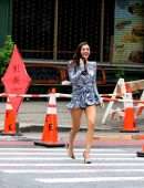 Victoria Justice Upskirt on the Set of a Photoshoot in New York