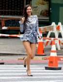 Victoria Justice Upskirt on the Set of a Photoshoot in New York
