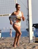 Alessandra Ambrosio Booty, Playing Beach Volleyball in Santa Monica