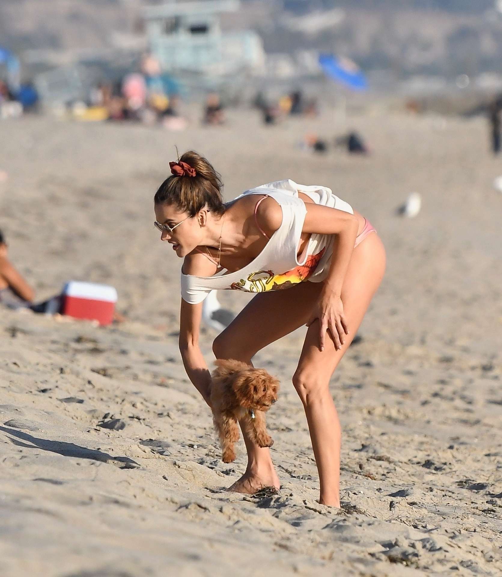 Alessandra Ambrosio Booty, Playing Beach Volleyball in Santa Monica