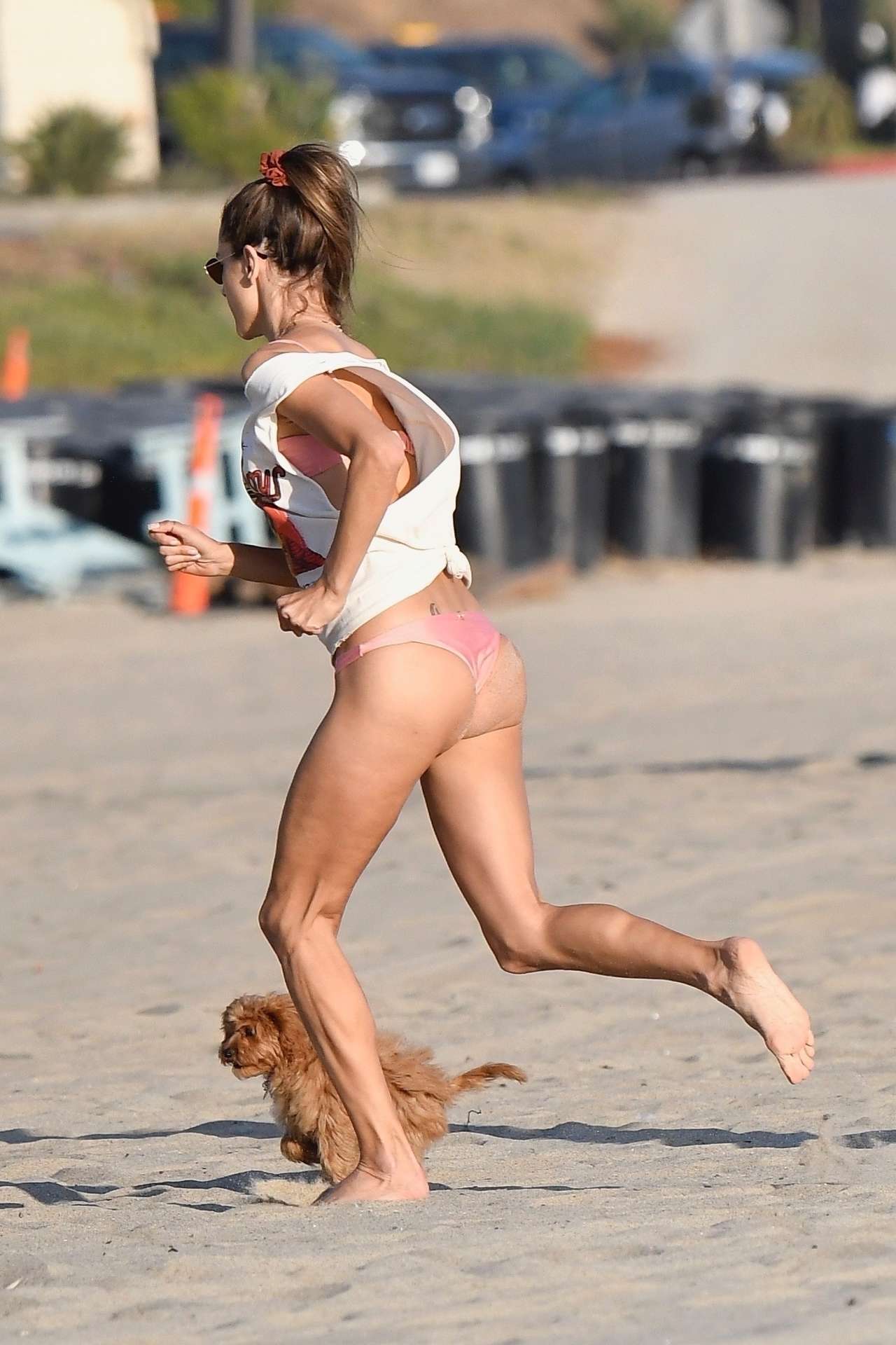Alessandra Ambrosio Booty, Playing Beach Volleyball in Santa Monica