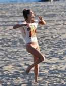 Alessandra Ambrosio Booty, Playing Beach Volleyball in Santa Monica