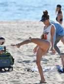 Alessandra Ambrosio Booty, Playing Beach Volleyball in Santa Monica