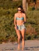 Alessandra Ambrosio Playing Volleyball in Santa Monica