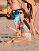 Alessandra Ambrosio Playing Volleyball in Santa Monica