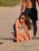 Alessandra Ambrosio Playing Volleyball in Santa Monica