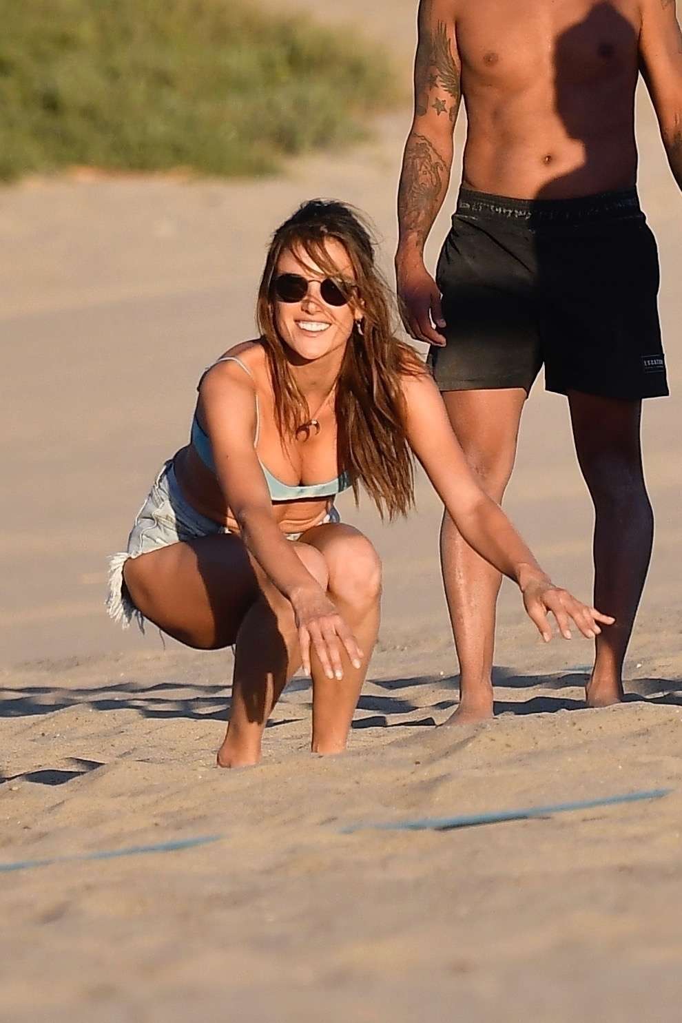 Alessandra Ambrosio Playing Volleyball in Santa Monica