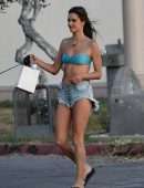 Alessandra Ambrosio Playing Volleyball in Santa Monica
