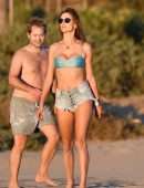 Alessandra Ambrosio Playing Volleyball in Santa Monica