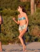 Alessandra Ambrosio Playing Volleyball in Santa Monica