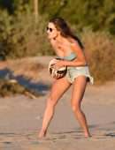 Alessandra Ambrosio Playing Volleyball in Santa Monica